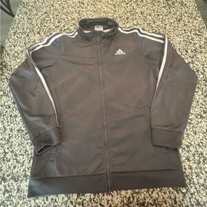 Adidas Charcoal Jacket with White Logo